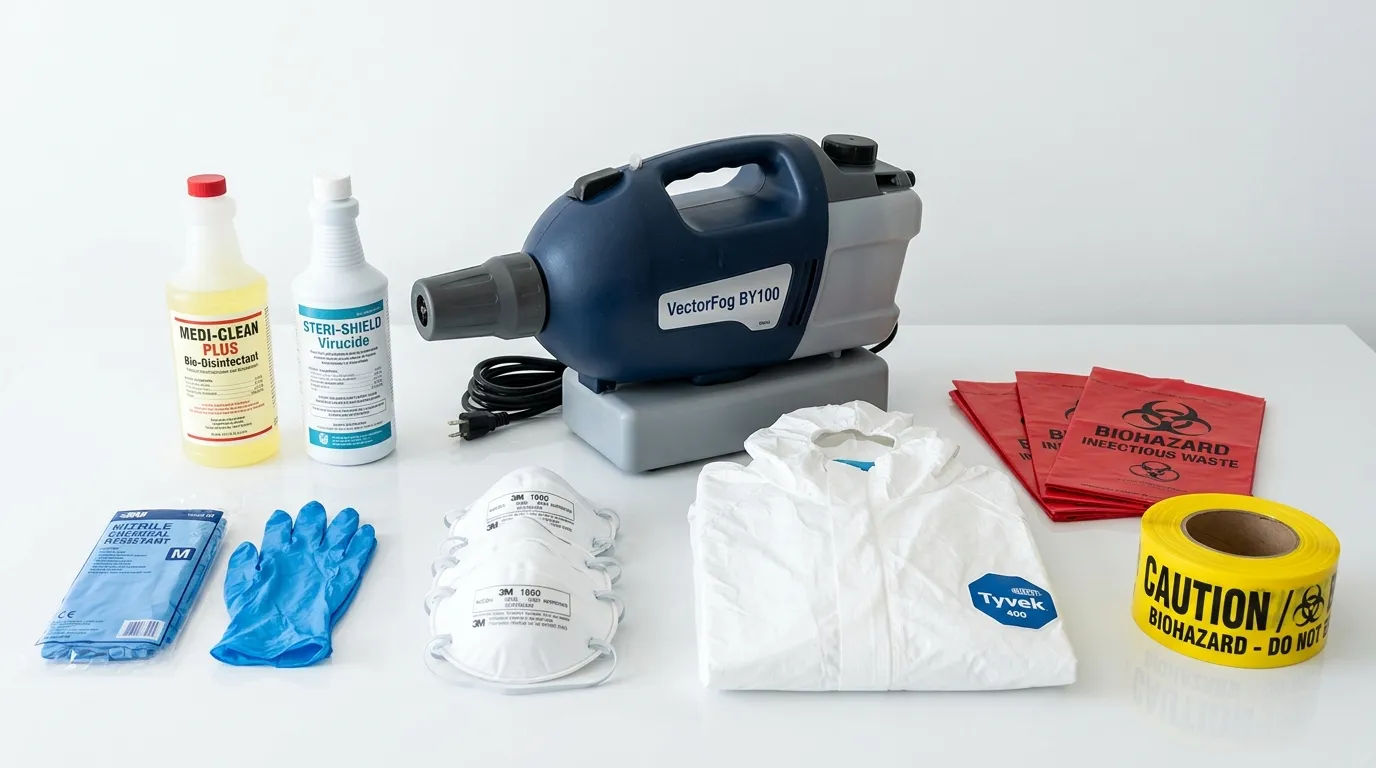 Professional biohazard remediation crew working in Fairdale